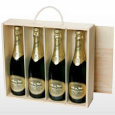 Four Bottle Wooden Box