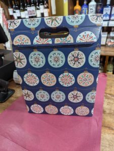 Three Bottle Cardboard Carton Christmas Gift Box